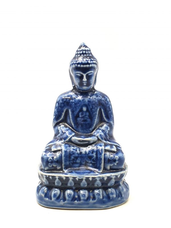 Estatua China de Porcelana Buda - Azul 2