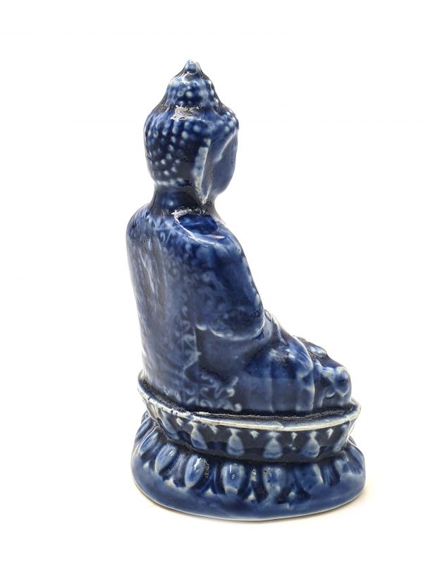 Estatua China de Porcelana Buda - Azul 4