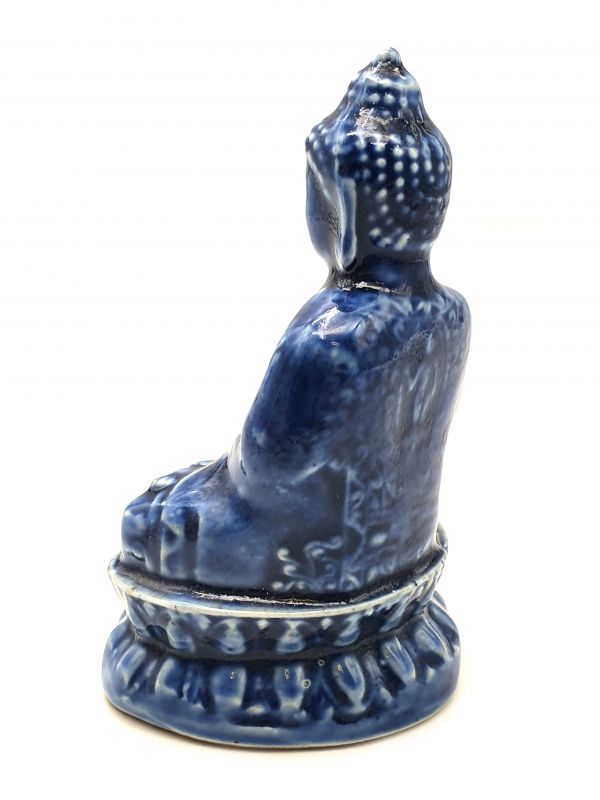 Estatua China de Porcelana Buda - Azul 5