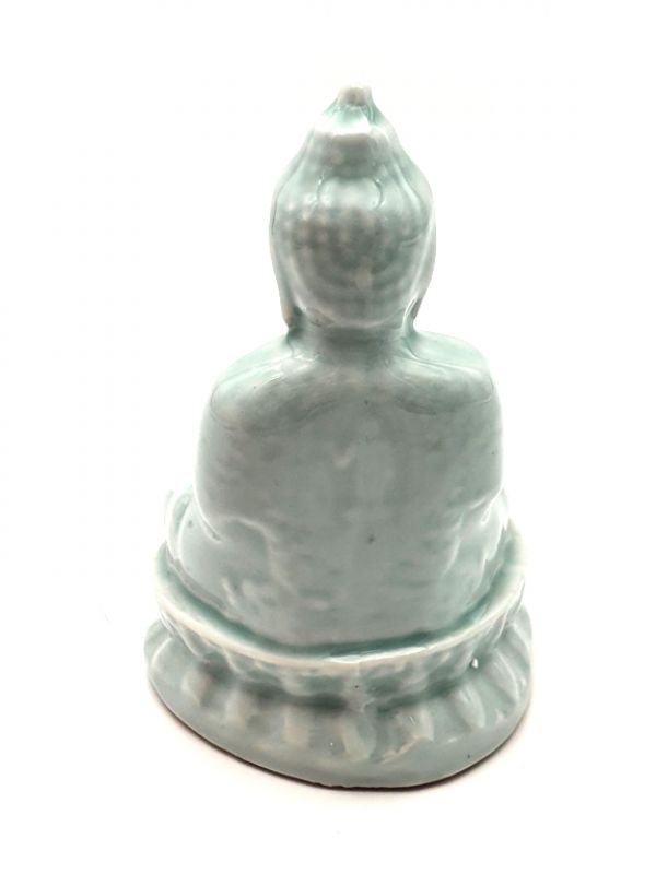 Estatua China de Porcelana - Buda - Verde celadón 3