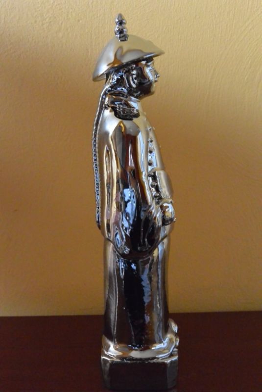 Estatua China de Porcelana Mandarín joven / plata 5