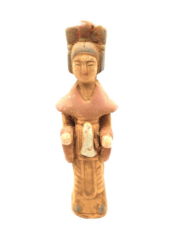 Estatua china - Terracota - Dama de la corte Tang - Flauta 1
