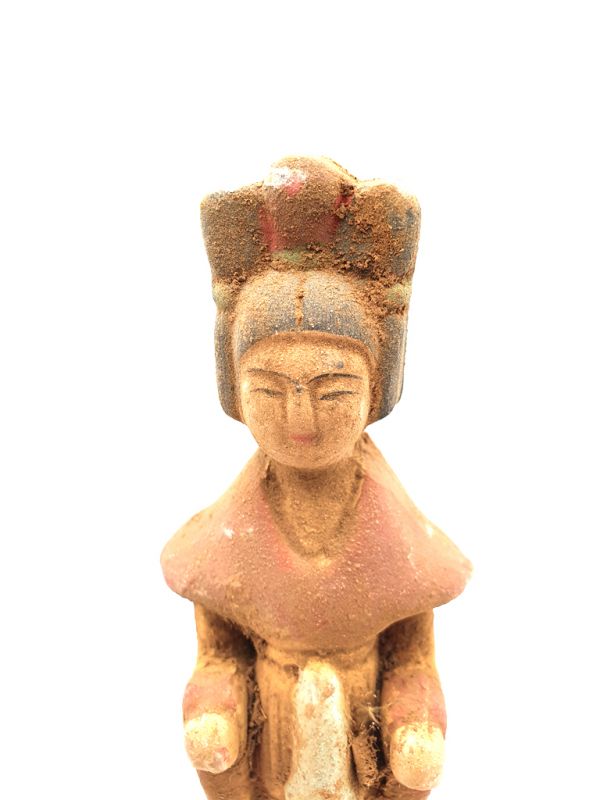 Estatua china - Terracota - Dama de la corte Tang - Flauta 2