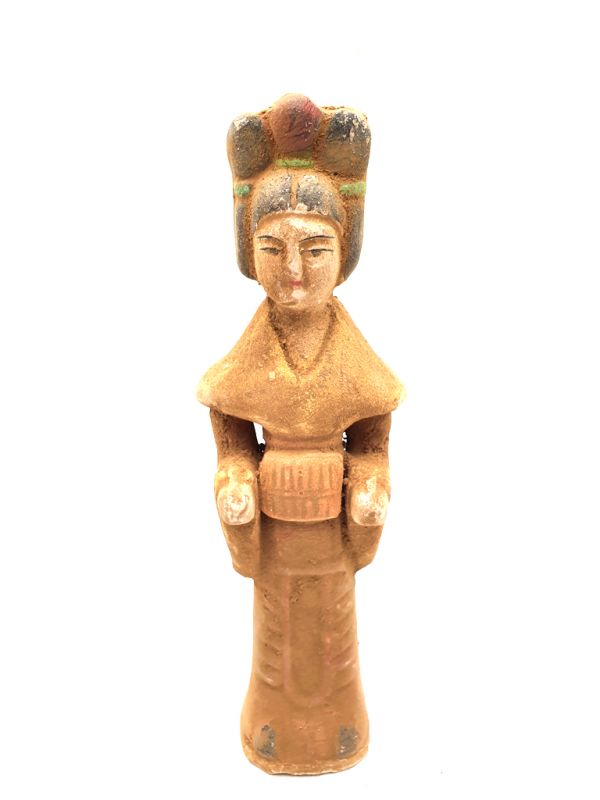 Estatua china - Terracota - Dama de la corte Tang - Joyero 1
