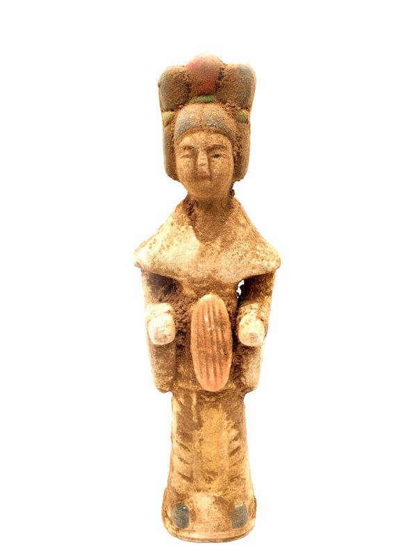 Estatua china - Terracota - Dama de la corte Tang - músico 1
