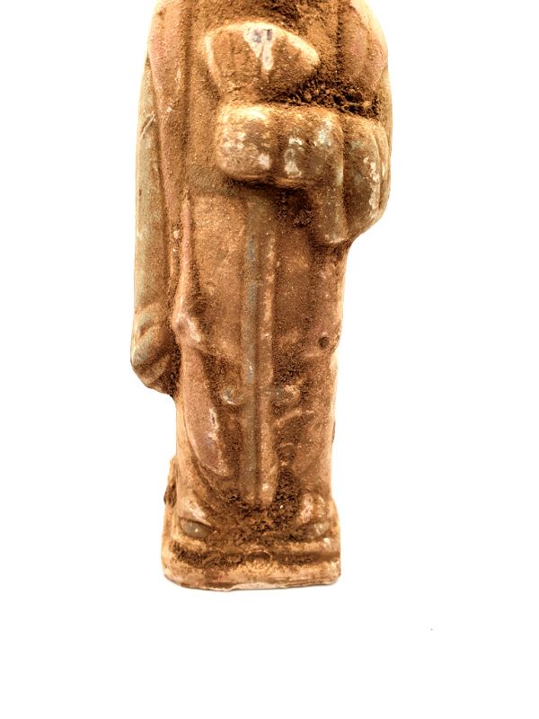 Estatua china - Terracota - Dama de la corte Tang - Ventilador 3