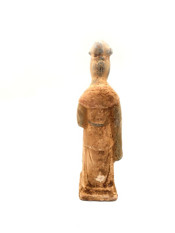 Estatua china - Terracota - Dama de la corte Tang - Ventilador 4