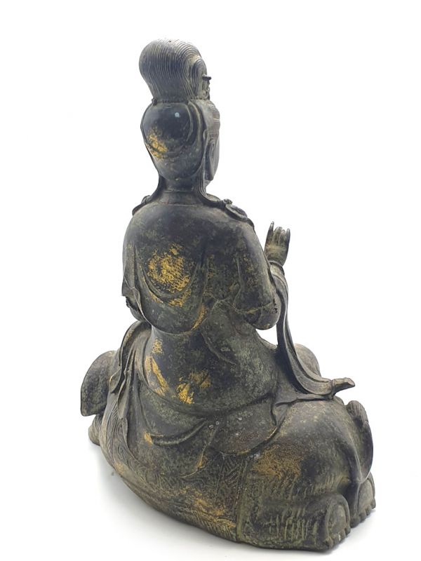 Estatua de bronce Diosa en un elefante 5