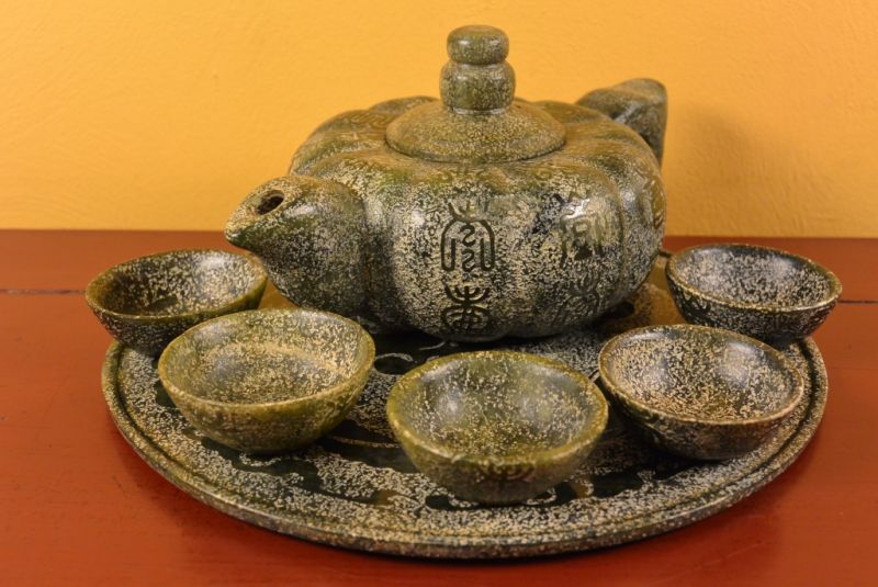 Estatua de jade Servicio de té 1