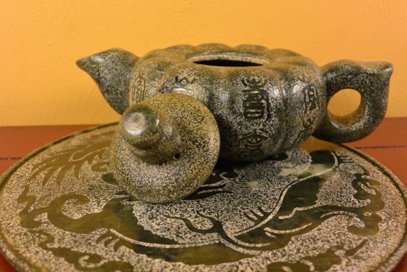 Estatua de jade Servicio de té 3