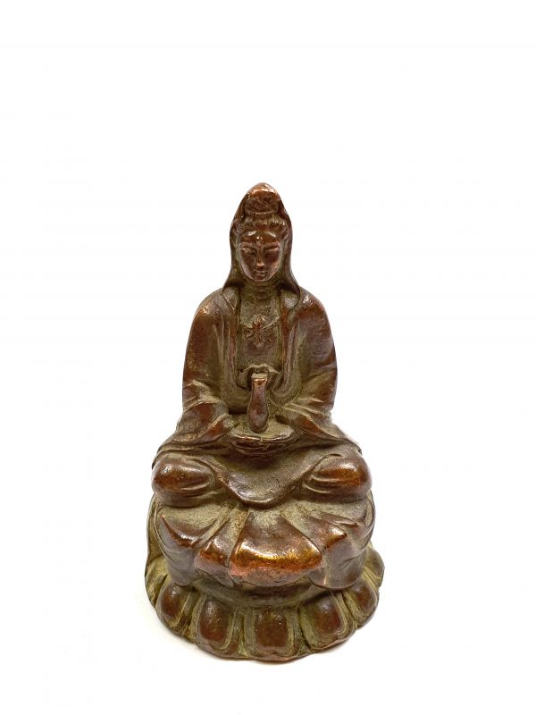 Estatua de Latón Pequeña diosa GuanYin 1