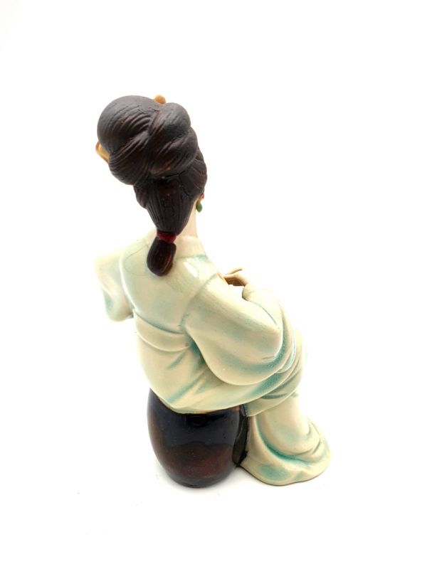 Estatua de porcelana - Revolución Cultural China - El músico - Laúd 5