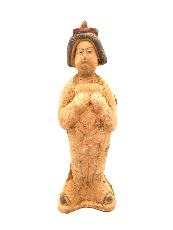 Estatua terracota Tang - Dama de la corte - Dama gorda - CajaCaja 1