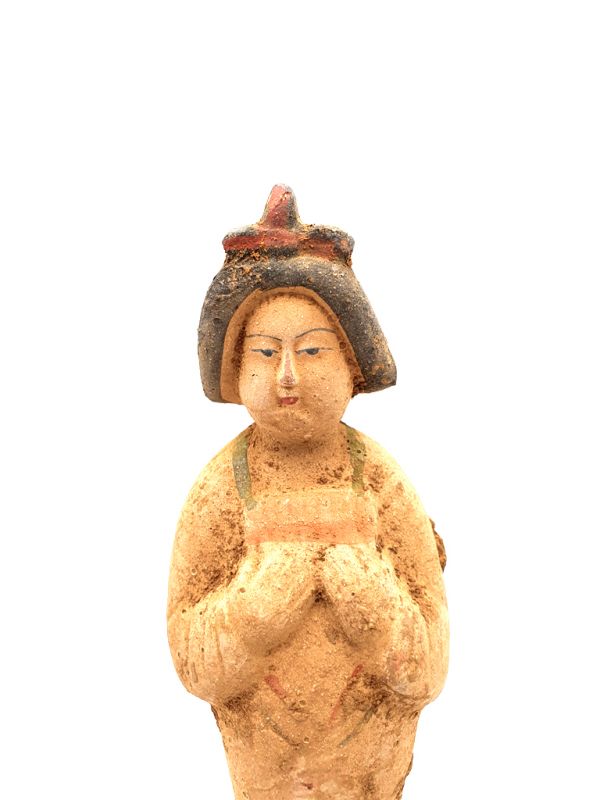 Estatua terracota Tang - Dama de la corte - Dama gorda - CajaCaja 2
