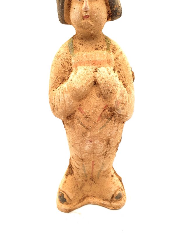 Estatua terracota Tang - Dama de la corte - Dama gorda - CajaCaja 3