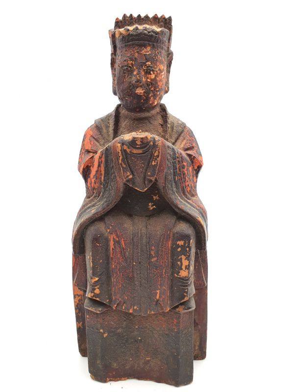 Estatua votiva china antigua - Dinastía de Qing - Ancestros de la dinastía Qing 1 1
