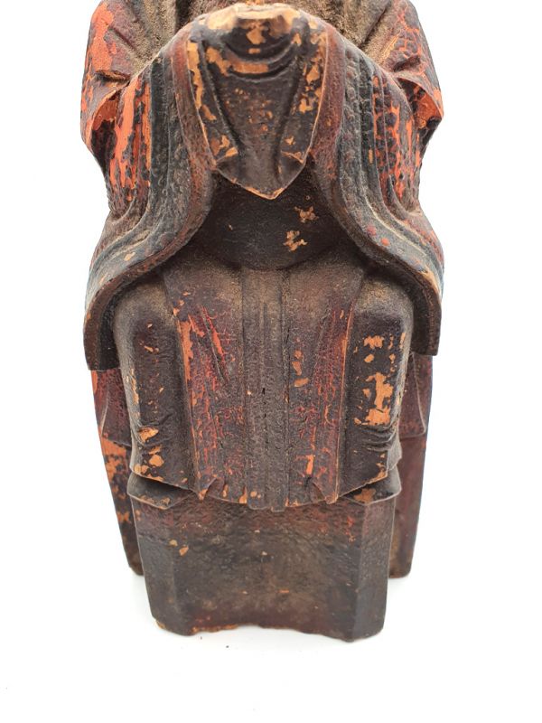 Estatua votiva china antigua - Dinastía de Qing - Ancestros de la dinastía Qing 1 3