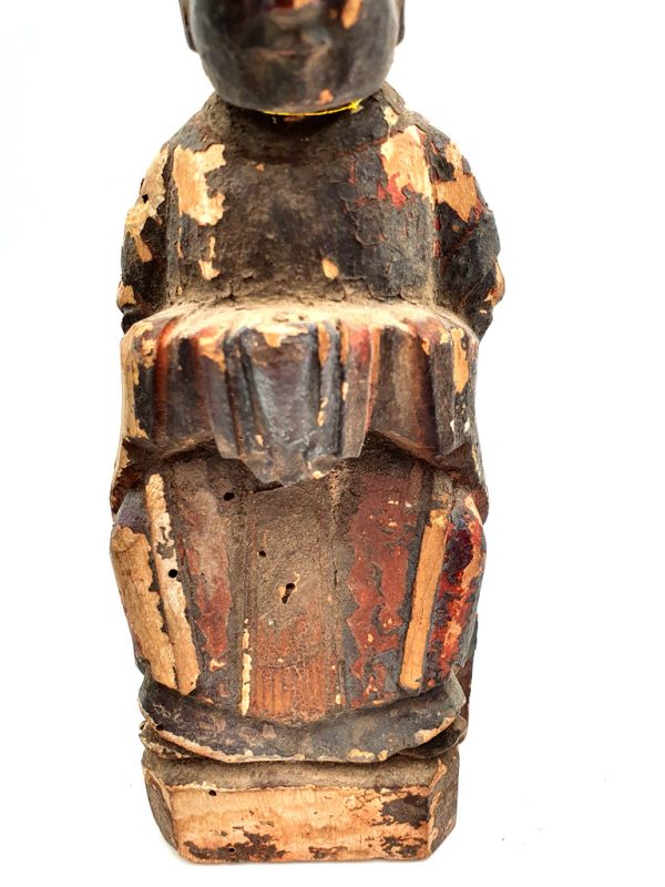 Estatua votiva china antigua - Dinastía de Qing - Anciana 3