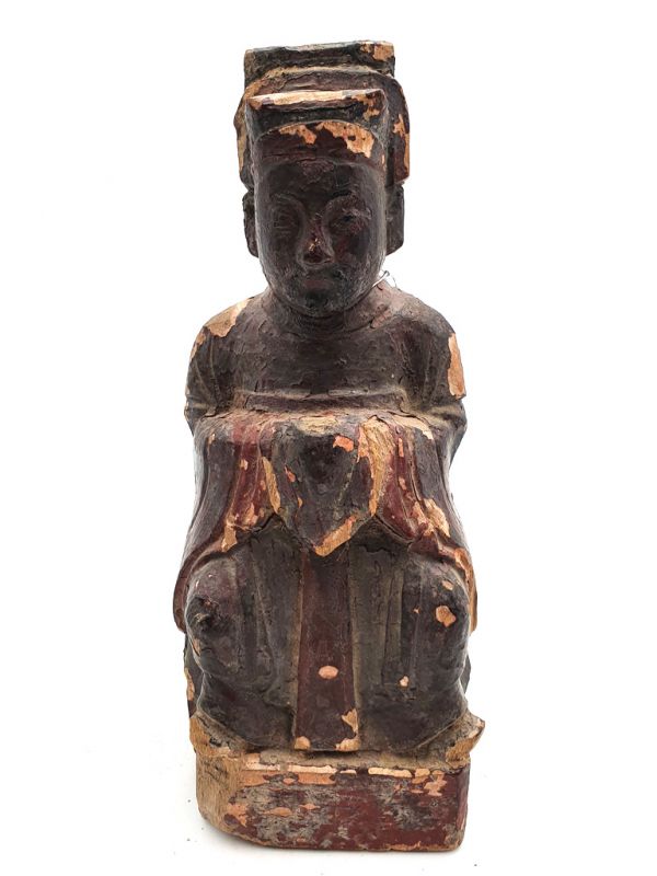 Estatua votiva china antigua - Dinastía de Qing - Hombre asiático 1