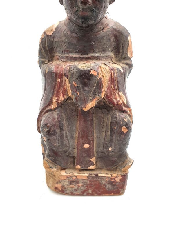 Estatua votiva china antigua - Dinastía de Qing - Hombre asiático 3
