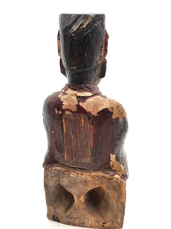 Estatua votiva china antigua - Dinastía de Qing - Hombre asiático 4