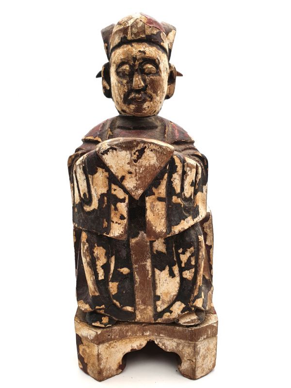 Estatua votiva china antigua - Dinastía de Qing - Hombre chino 1