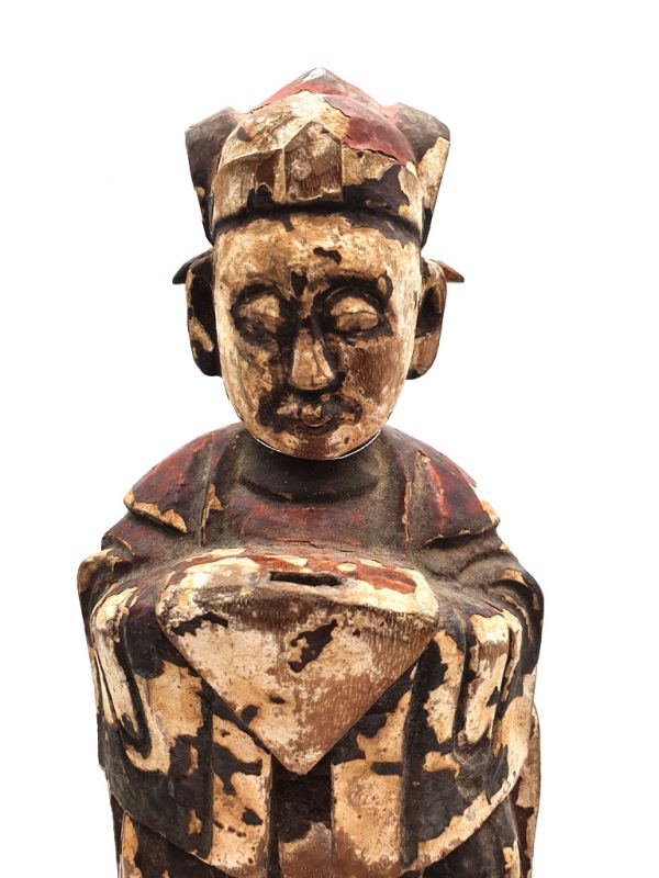 Estatua votiva china antigua - Dinastía de Qing - Hombre chino 2
