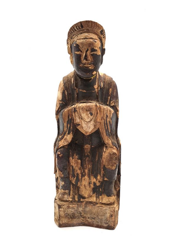 Estatua votiva china antigua - Dinastía de Qing - Monje 1