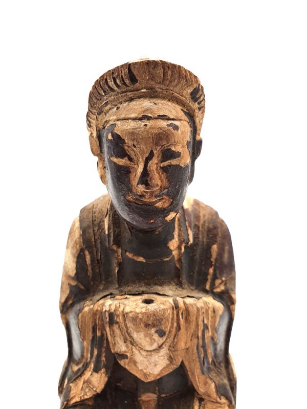 Estatua votiva china antigua - Dinastía de Qing - Monje 2