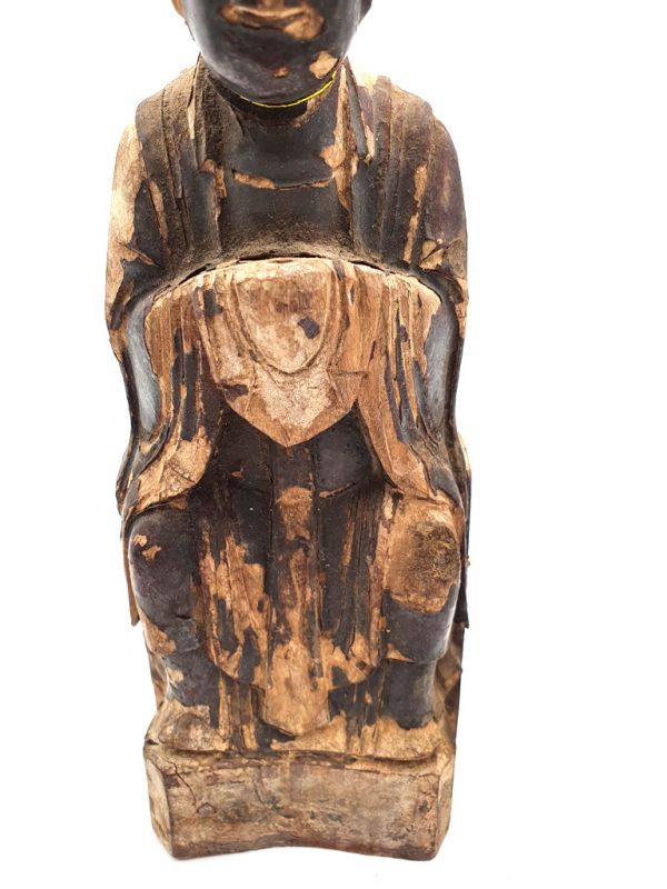 Estatua votiva china antigua - Dinastía de Qing - Monje 3
