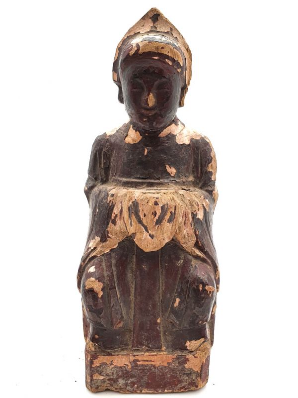 Estatua votiva china antigua - Dinastía de Qing - Mujer asiática 1