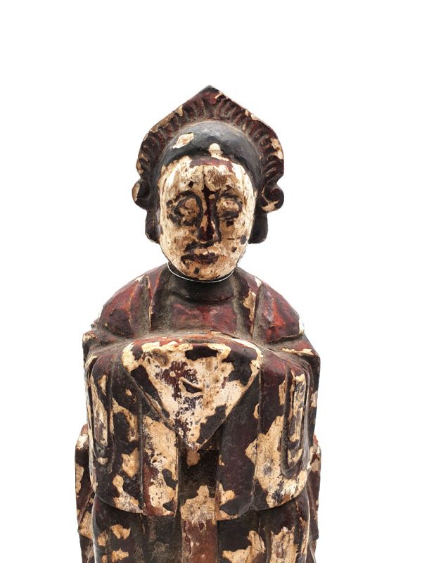Estatua votiva china antigua - Dinastía de Qing - Mujer china 2