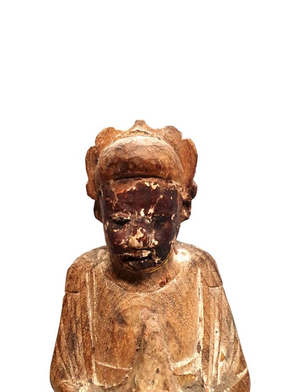 Estatua votiva china antigua - Dinastía de Qing - Mujer 2