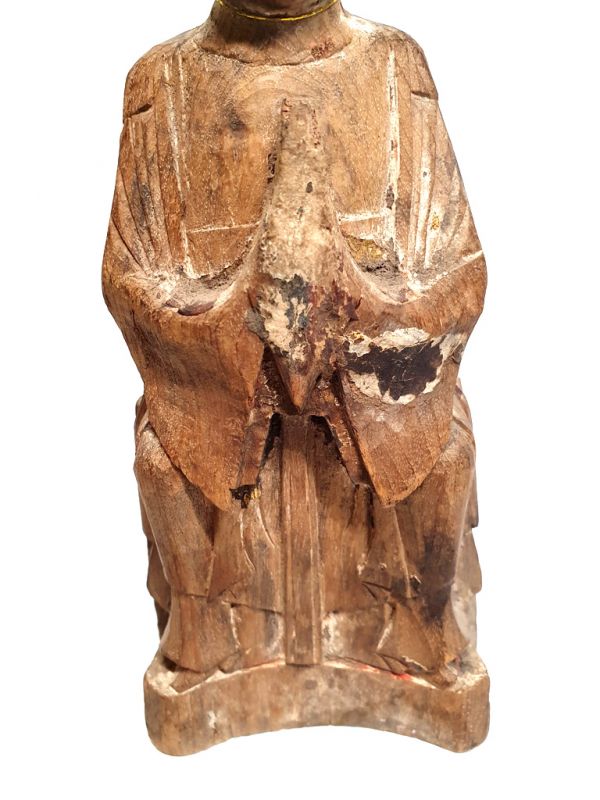 Estatua votiva china antigua - Dinastía de Qing - Mujer 3