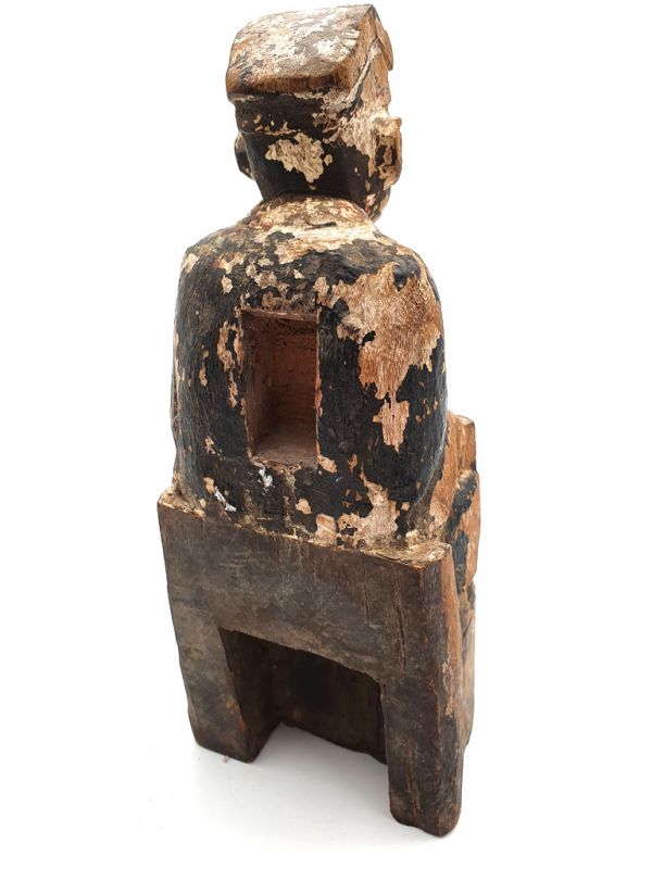 Estatua votiva china antigua - Dinastía Qing Pareja 1 4