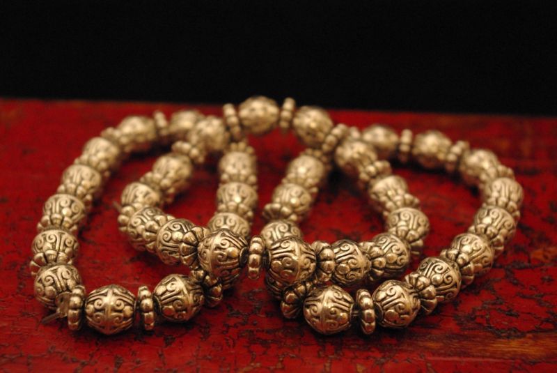 Ethnic Armband Beads Gross Kupfer und Silber 4