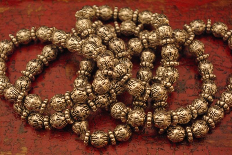 Ethnic Armband Beads Gross Kupfer und Silber 5