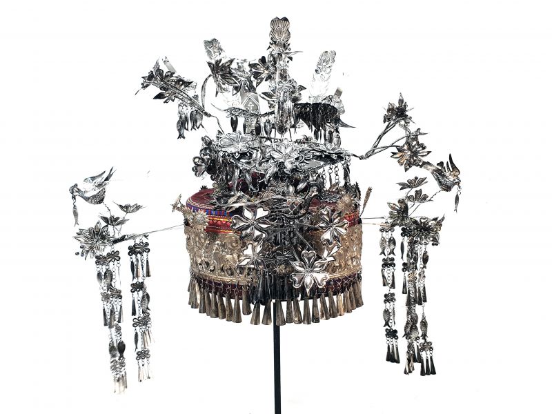 Ethnic Headdress - Ethnic Hat - Miao Minority - Ceremonial headdress - Yunnan 1