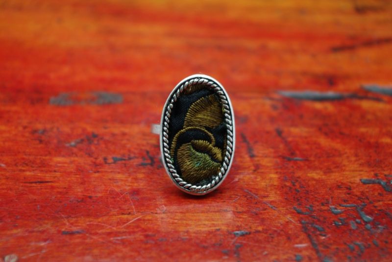 Ethnic Ring Embroidery Oval 2