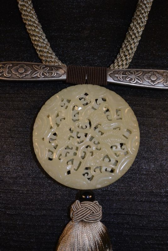 Ethnic Schmuckkreationen Jade und Seide Silber 3
