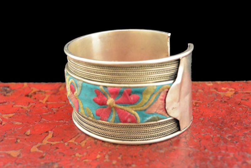 Ethnische Armbänder Stoff mit Blumen 4