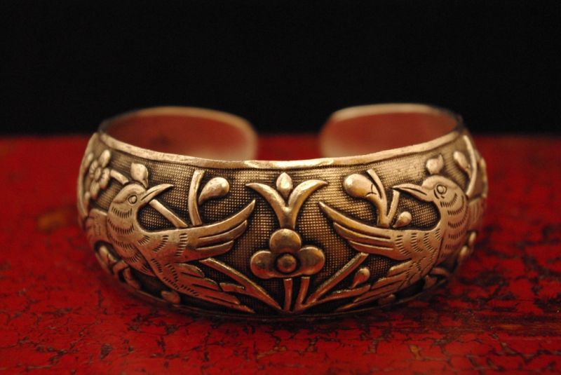 Ethnische Armbänder Vögel graviert 4