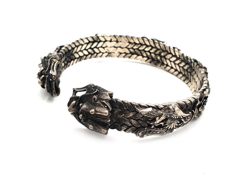 Ethnische geflochtenes Armband Doppelte Drachen 3