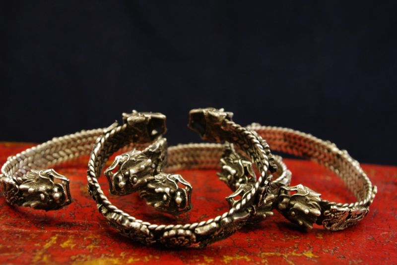Ethnische geflochtenes Armband Doppelte Drachen 5