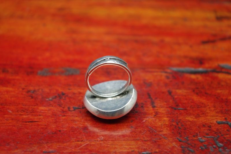 Ethnische Stickerei Ring Round Rot und Blau 4