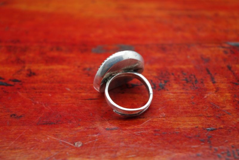 Ethnische Stickerei Ring Round Rot und Blau 5