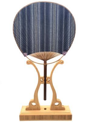 Éventail Japonais - Uchiwa - Bois et Tissu - Rayé Éventail Japonais - Uchiwa - Bois et Tissu - Rayé
