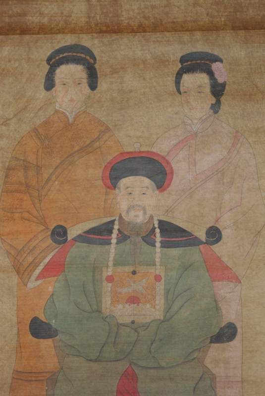 Familie Chinesischer 3 Personen Qing Dynastie 2