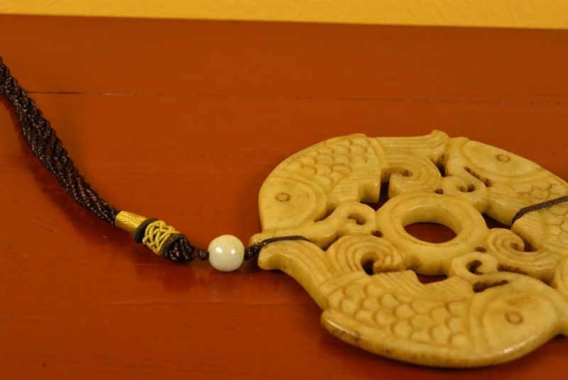Feng Shui Chic Jade Drei Fische 2