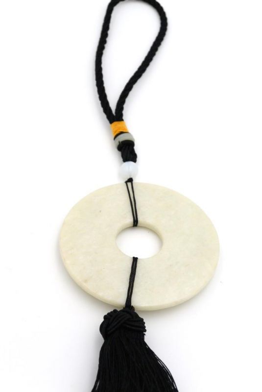 Feng Shui Chic Jade Tassel Bi Disk 2